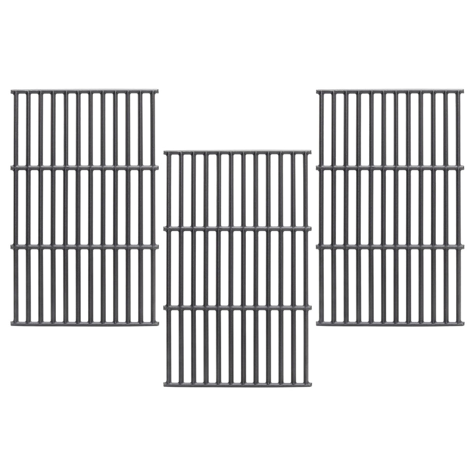 SafBbcue 19.7-inch cast iron grill grate fits Char-Griller 1733/1722/2735 for easy installation.