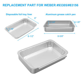 SafBbcue grease catch pan for Genesis II E310 to keep drips contained