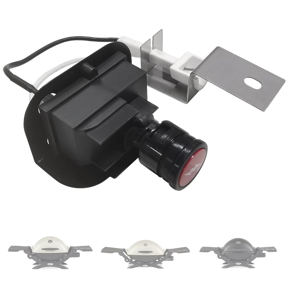 SafBbcue ignition push-button for Weber Q1200/Q2200 startup reliability.