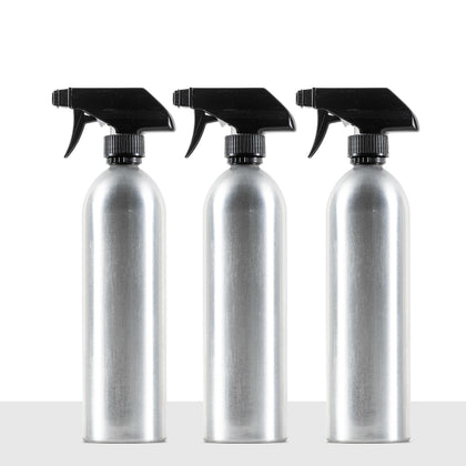 Safe Housekeeping aluminum spray bottles 20oz 3-pack with durable aluminum build for versatile cleaning