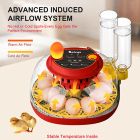 Safego incubator temperature panel with adjustable settings for different species