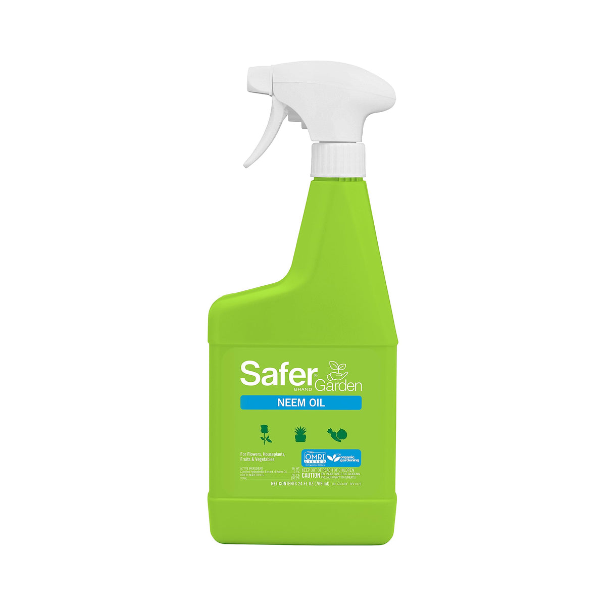 Safer Garden Neem Oil Spray bottle ready for outdoor garden protection