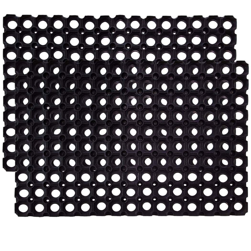 SafetyCare interlocking rubber drainage mat with holes for easy drainage and dry surfaces.