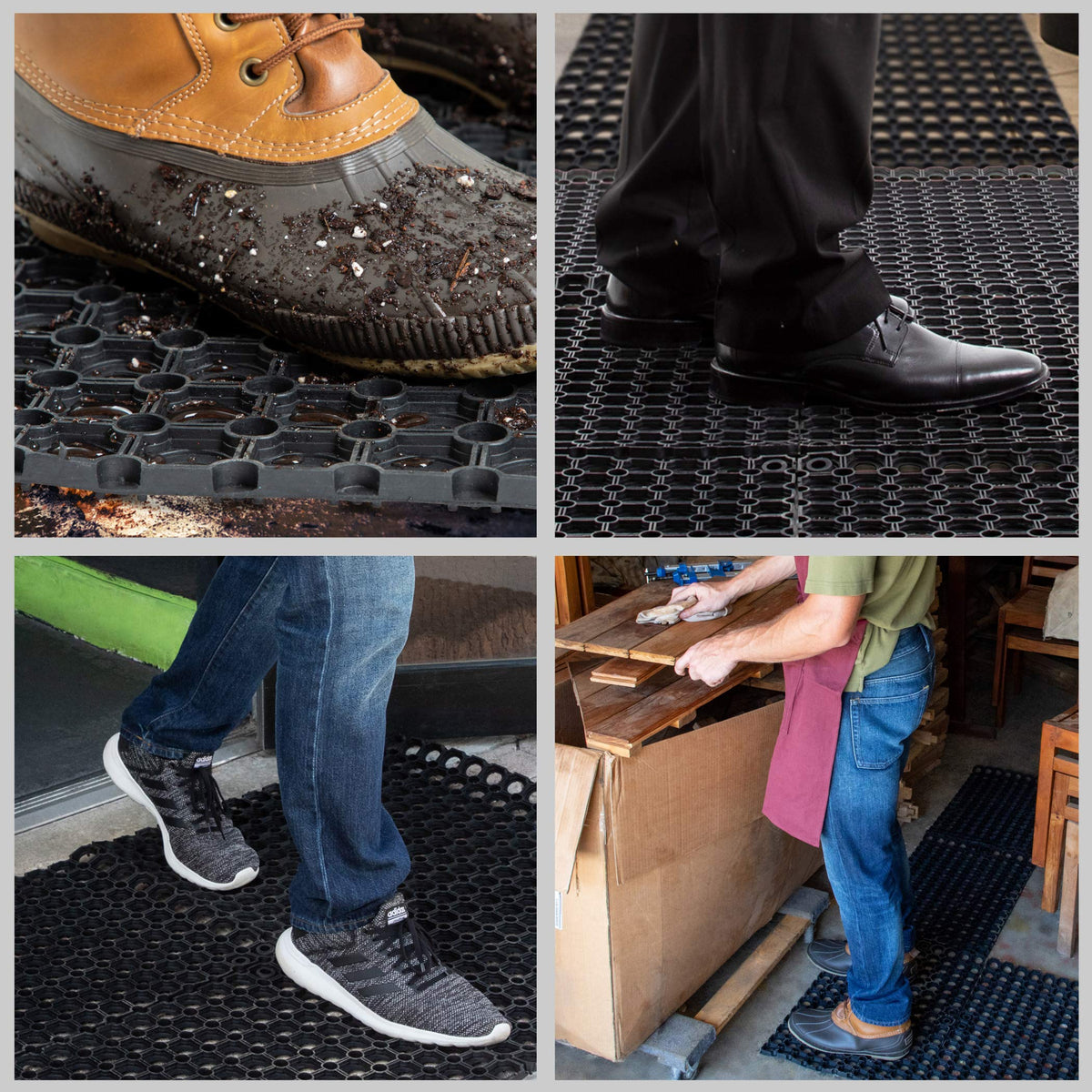 SafetyCare low-profile interlocking mats in 24x16 form.