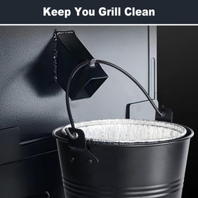 Sageme HDW152 grease bucket shown with liner for mess-free cleanup