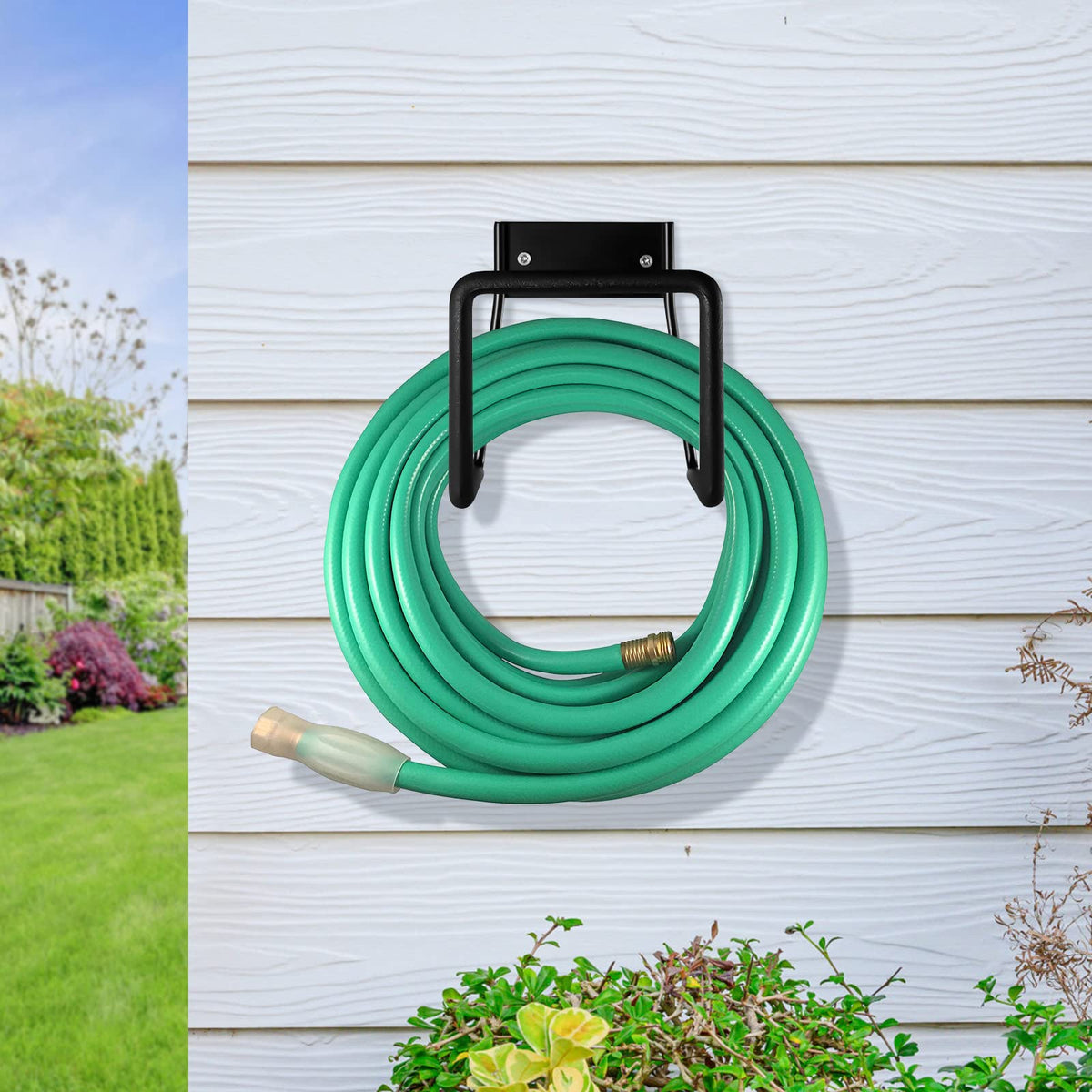 Close-up of Sageme heavy-duty bracket showing durable construction for garden use.