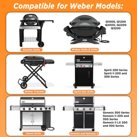 Sageme Weber drip pans compatible with Spirit, Genesis, and Q grills for easy replacements.