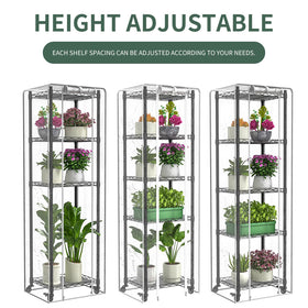 Sagrynfp five-tier adjustable shelves to fit different seed tray sizes