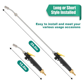 Saillong adjustable nozzle enables mist or straight watering for versatility.