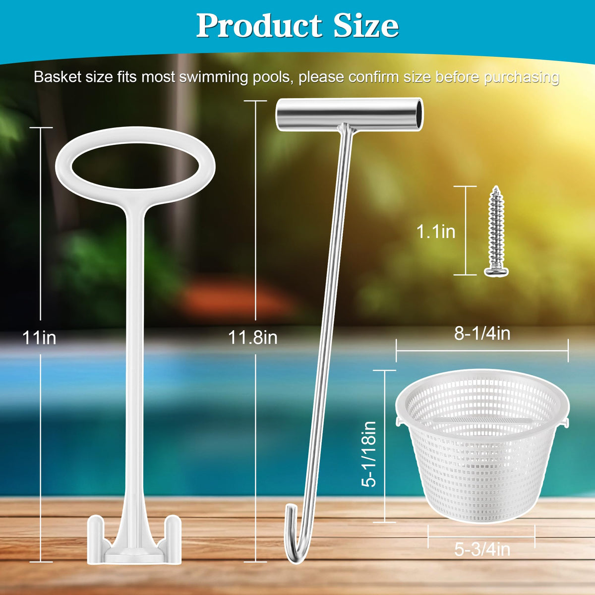 Saillong compatible with common inground skimmers for quick replacement.