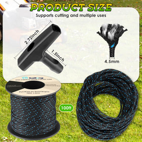Saillong lawn mower pull cord replacement ready for quick install.