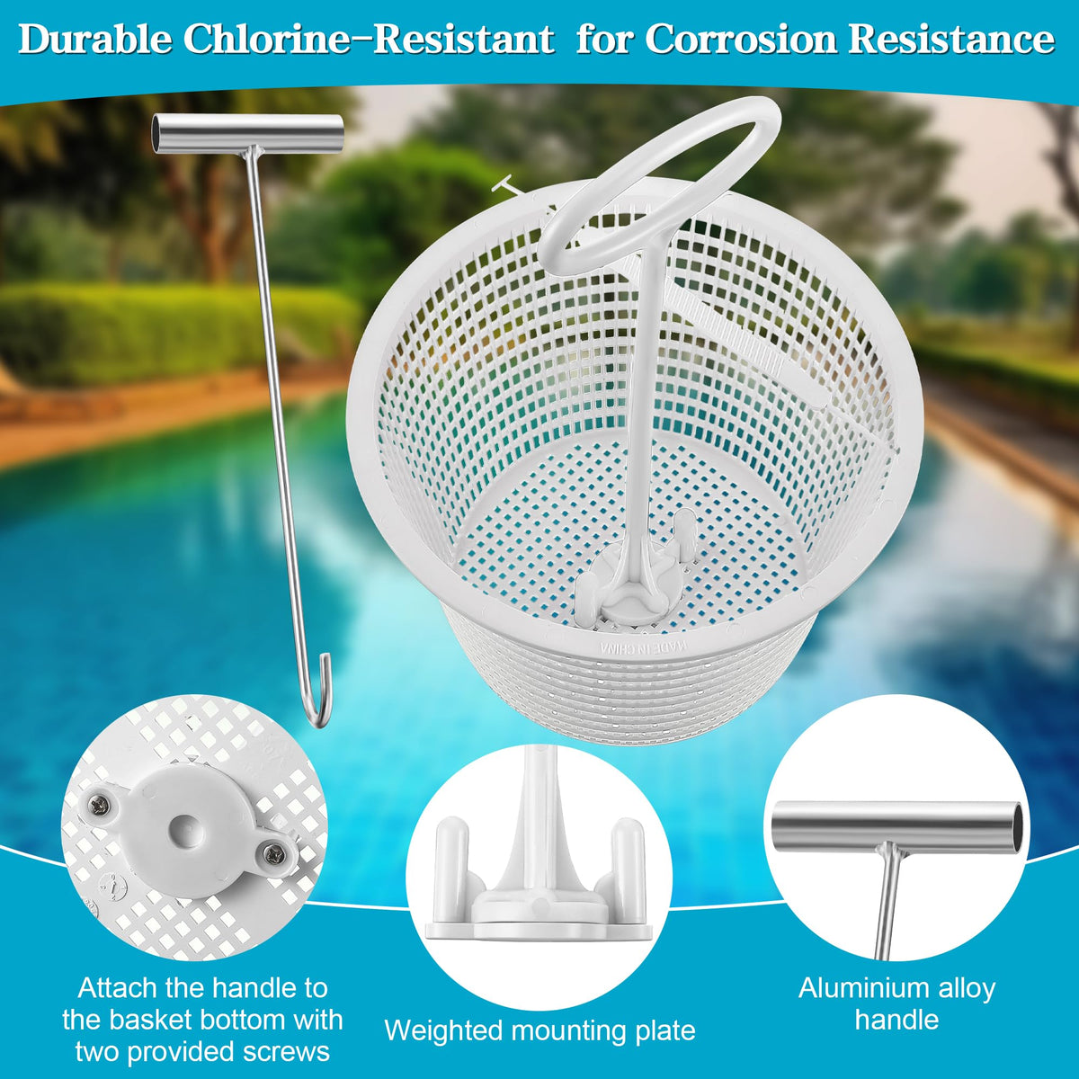 Saillong stainless steel hook helps pull baskets without bending.