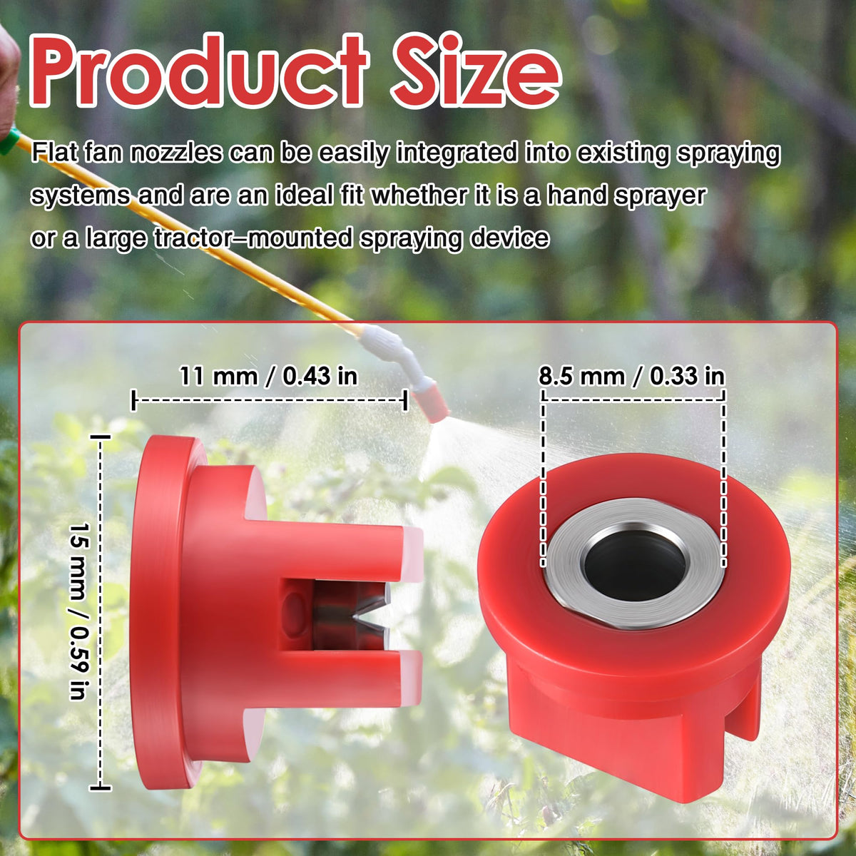 Saillong stainless steel sprayer nozzle offers durability for outdoor use.