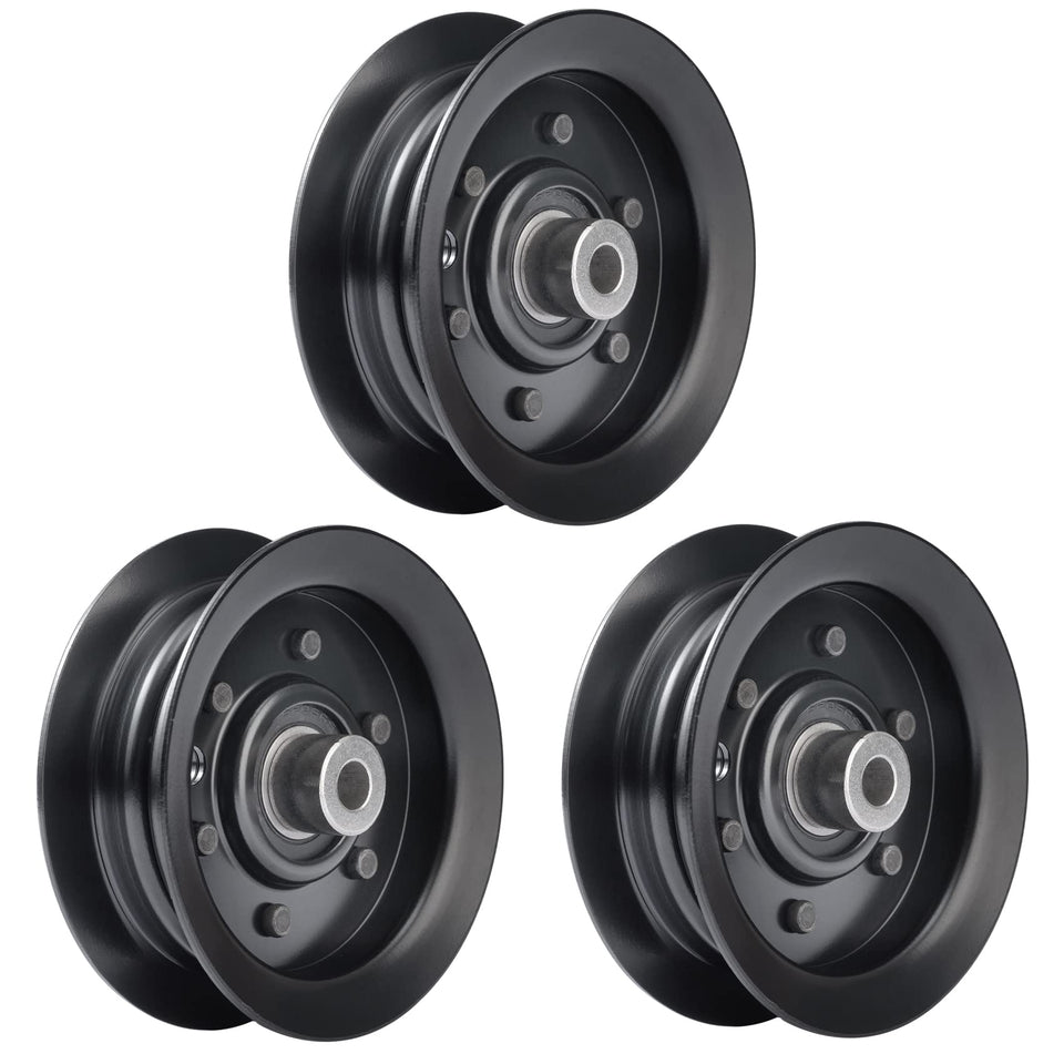 Saiyugty 3-pack idler pulleys ready for replacement on Toro Exmark decks