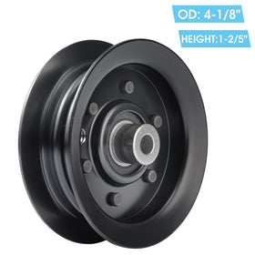 Saiyugty idler pulley close-up highlighting durable build for lawn care