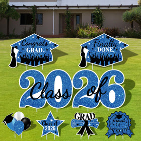 Sakayo 2026 graduation yard sign set on a lawn, showing bright outdoor decor for celebrations.