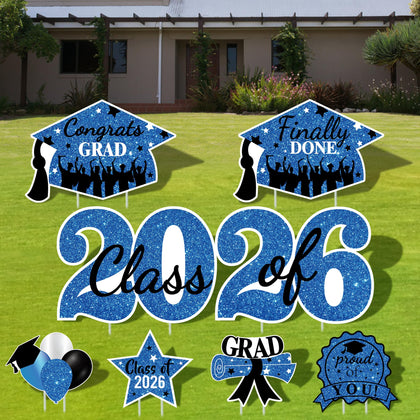 Sakayo 2026 graduation yard sign set on a lawn, showing bright outdoor decor for celebrations.