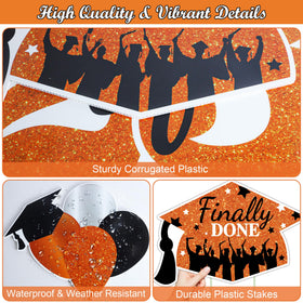 Sakayo congrats grad banner for outdoor celebrations, ready-to-use yard decor.
