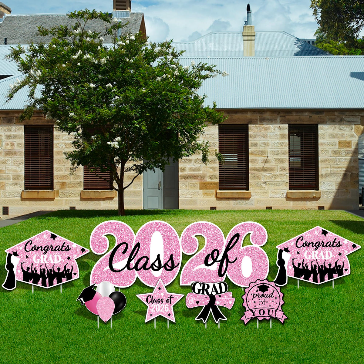 Sakayo graduation yard signs suitable for indoor and outdoor use