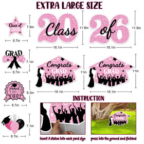 Sakayo outdoor graduation display pink setup for lawn or porch