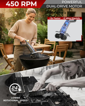 Saker 8-piece cleaning kit for versatile grill maintenance from heavy scrubbing to polishing.