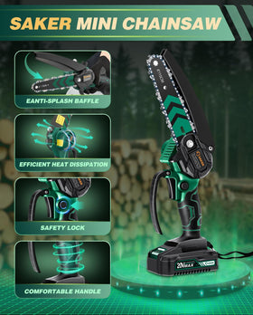 Saker dual batteries ensure longer sessions without frequent recharges.