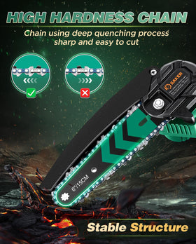 Saker ergonomic handle design improves grip and reduces fatigue.
