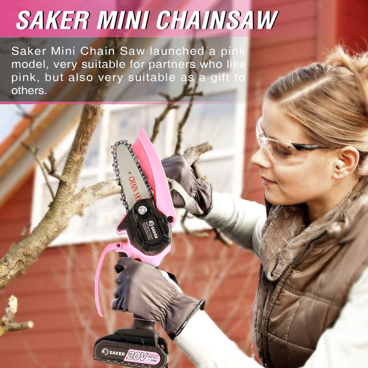 Saker mini chainsaw easy assembly for quick setup