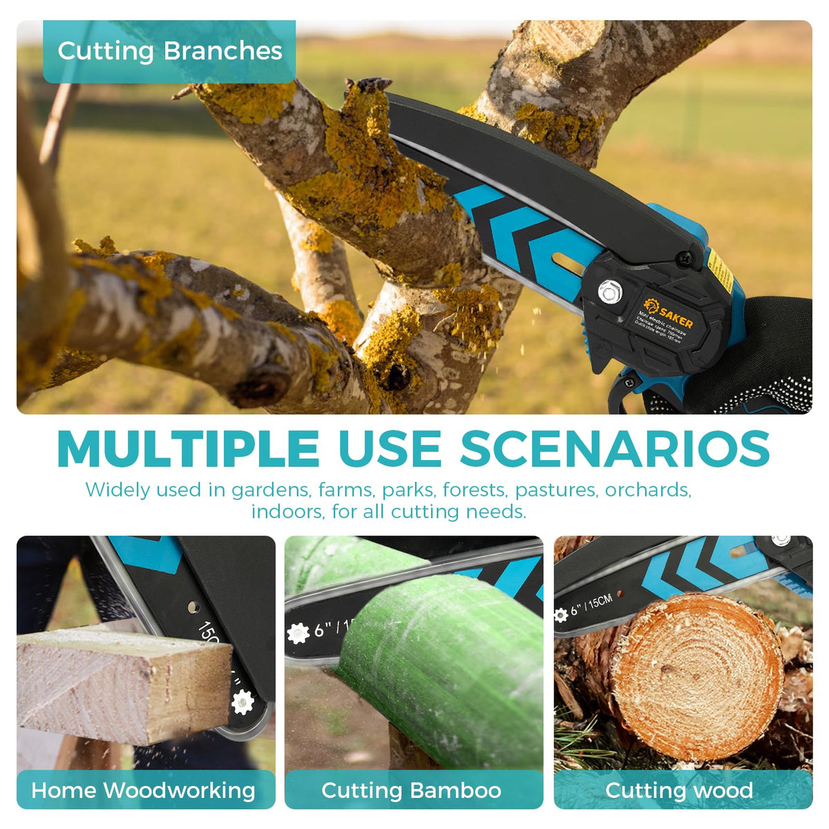 Saker Mini Chainsaw replacement parts help extend tool life