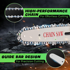 Saker Mini Chainsaw safety lock demonstrates prevention of accidental starts.