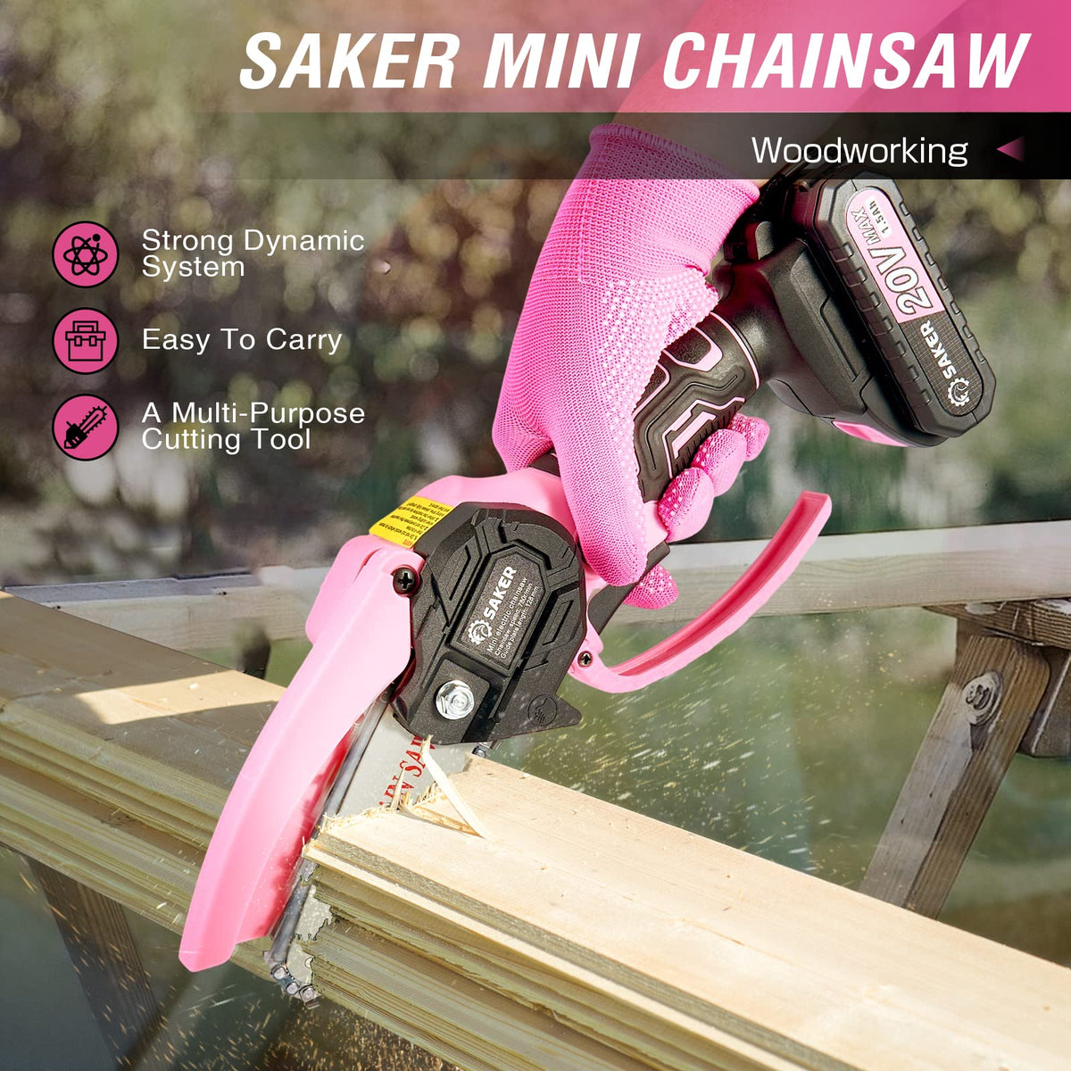 Saker mini chainsaw storage case keeps accessories organized