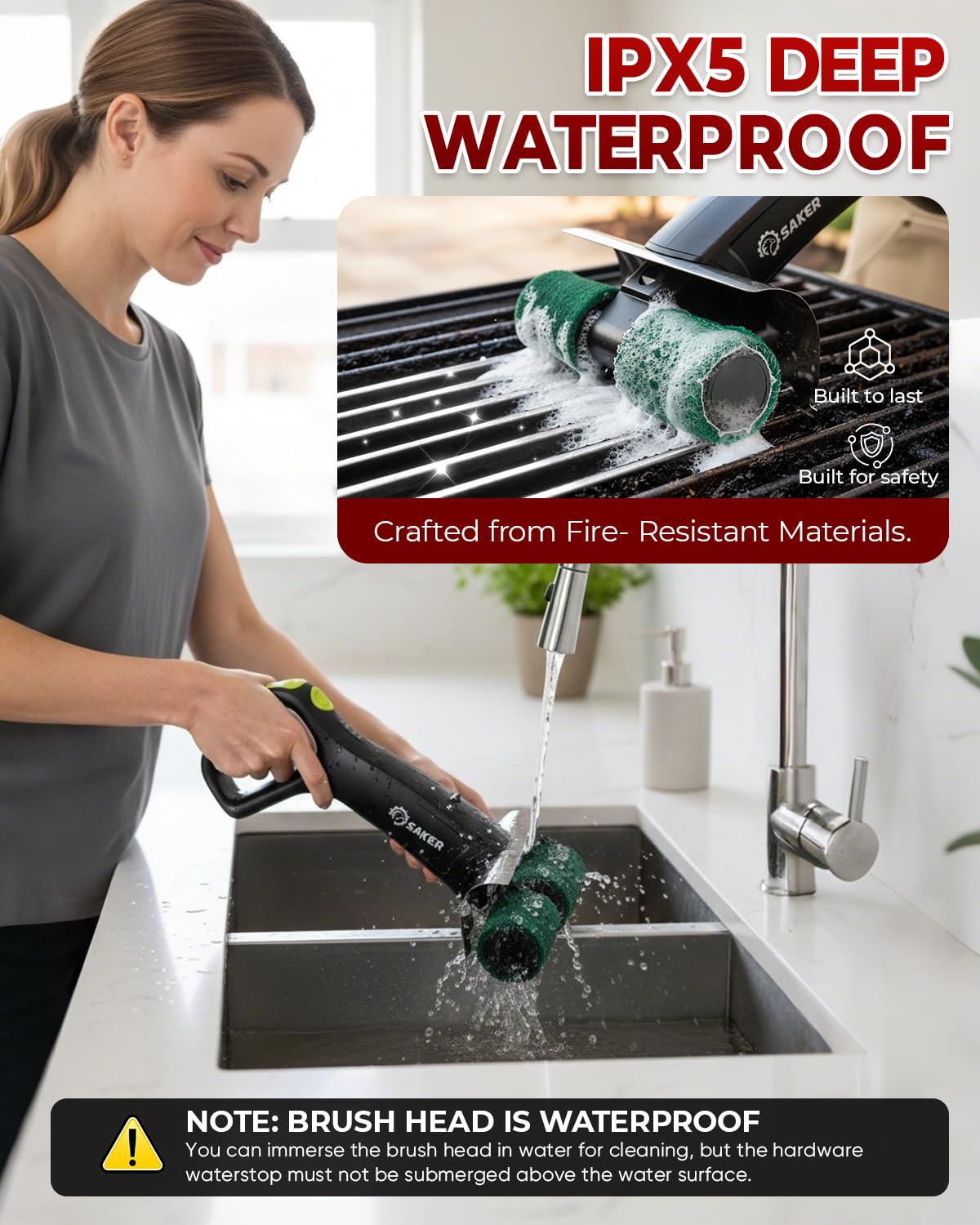 Saker universal cleaning for charcoal, gas, pellet grills and griddles.