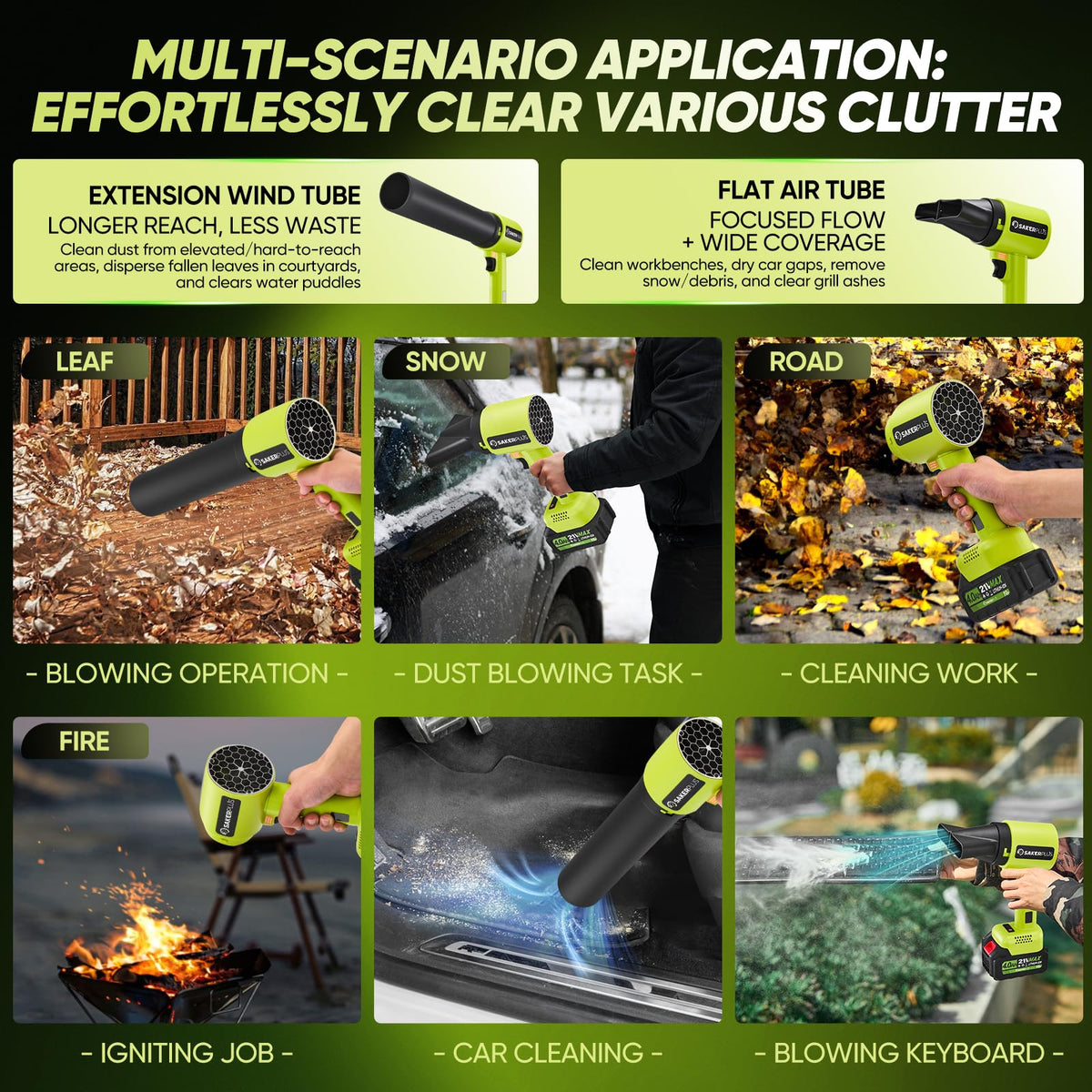 SakerPlus two batteries ensure continued power during jobs.