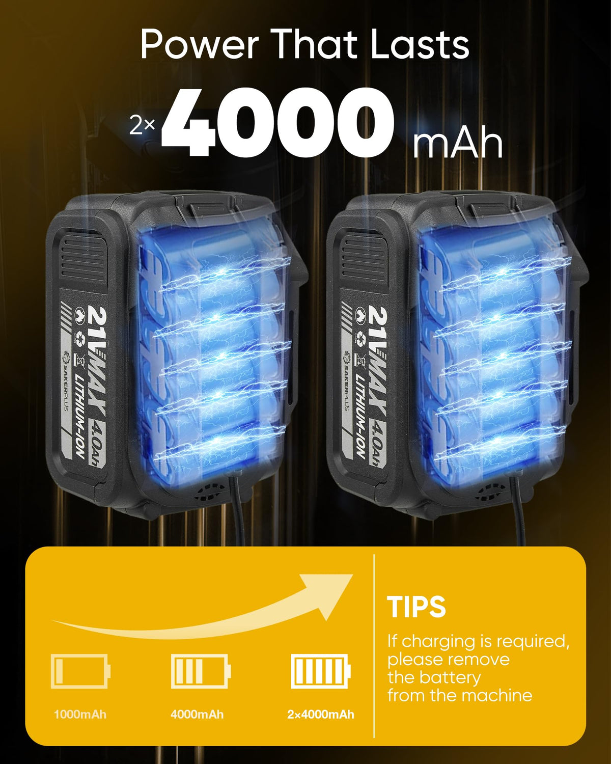 SakerPlus two-battery storage case kit provides portable power.