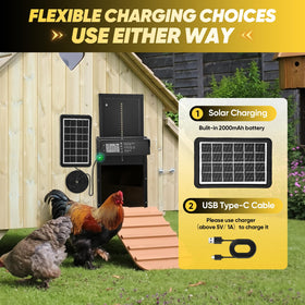 SakerPlus USB backup charging ensures operation during low light or cloudy days.