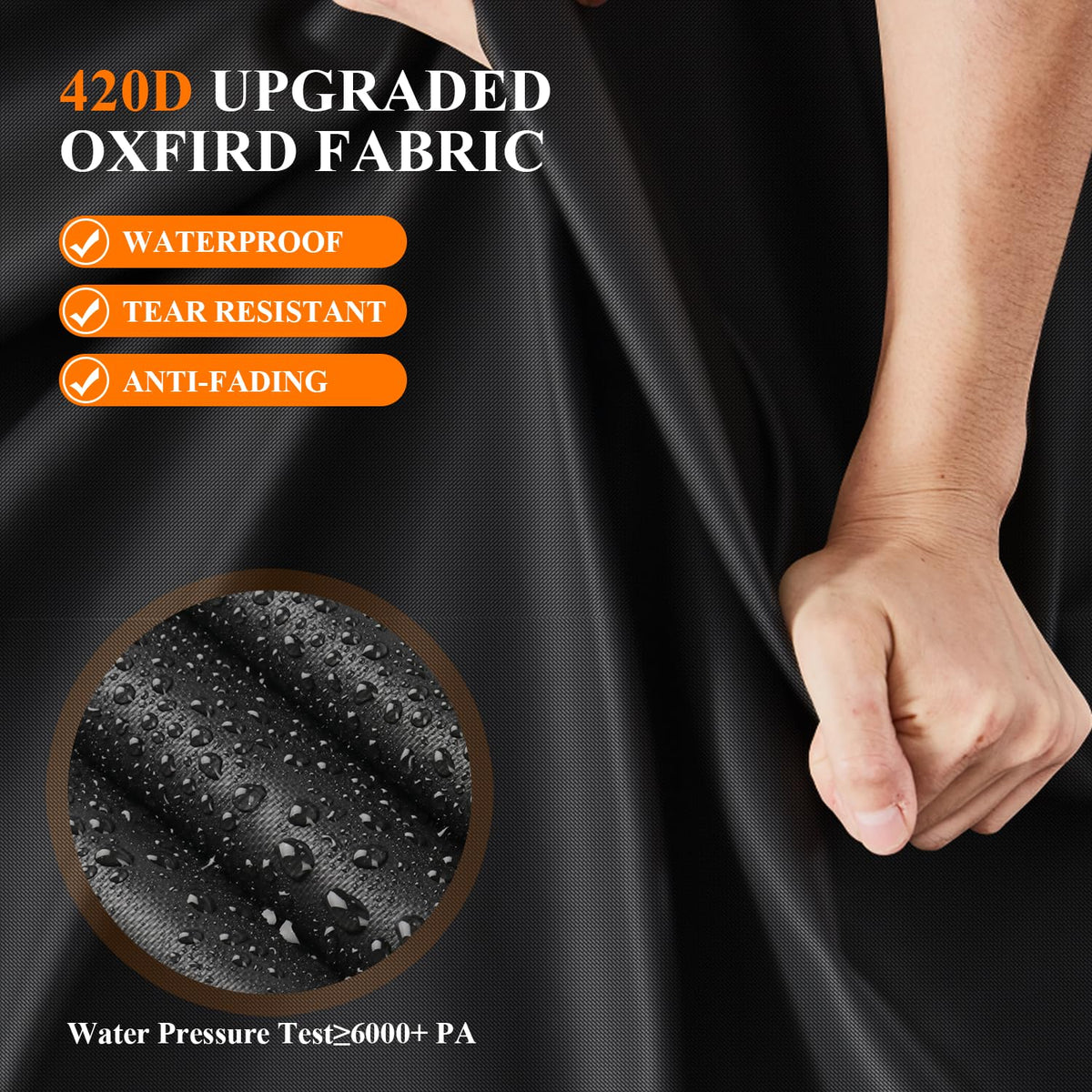 Saking anti-UV silver coating detail shields from sun exposure and color fading.