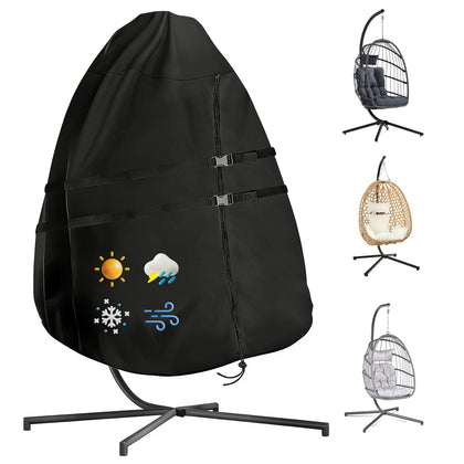 Saking egg chair cover waterproof 60x45 inch protects single-seat chairs from rain and sun.