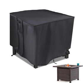 Saking fire pit cover for 38x38 inch square fire table protects outdoor setup.