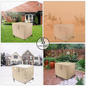 Saking beige fire pit cover complements outdoor decor for 30" pits