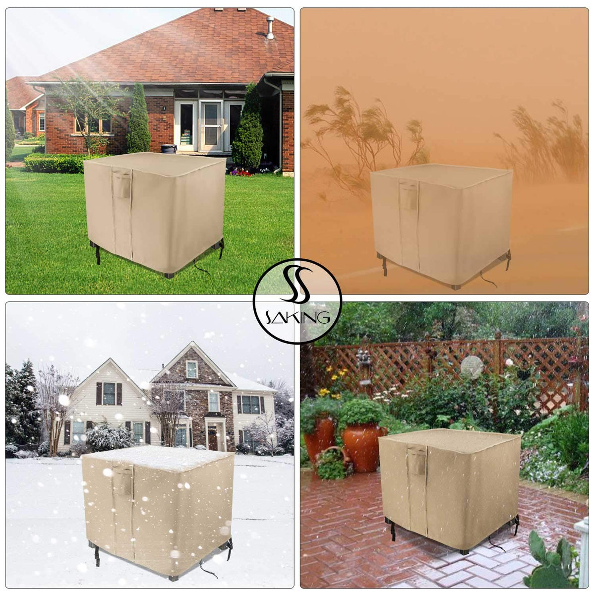 Saking fire pit cover 28-inch easy-clean surface simplifies maintenance and prolongs life.