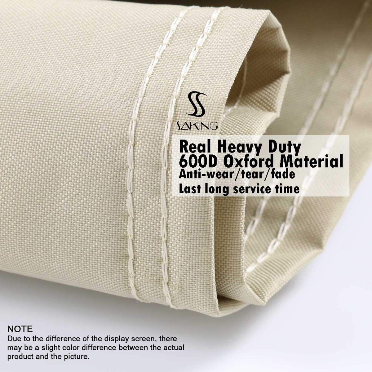 Saking fire pit cover 28-inch windproof design demonstrates secure fit with a built-in drawstring.