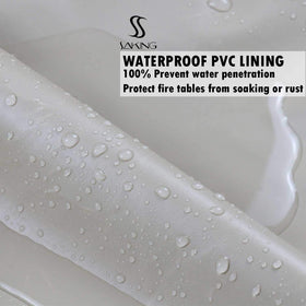 Saking windproof straps keep the cover secure in strong winds