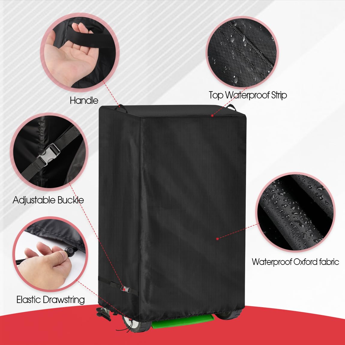 Saking Lawn Mower Cover heavy-duty-oxford-fabric delivers durable protection.