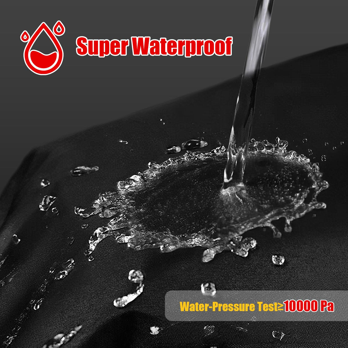 Saking Outdoors cover drawstring action demonstrates secure windproof seal.