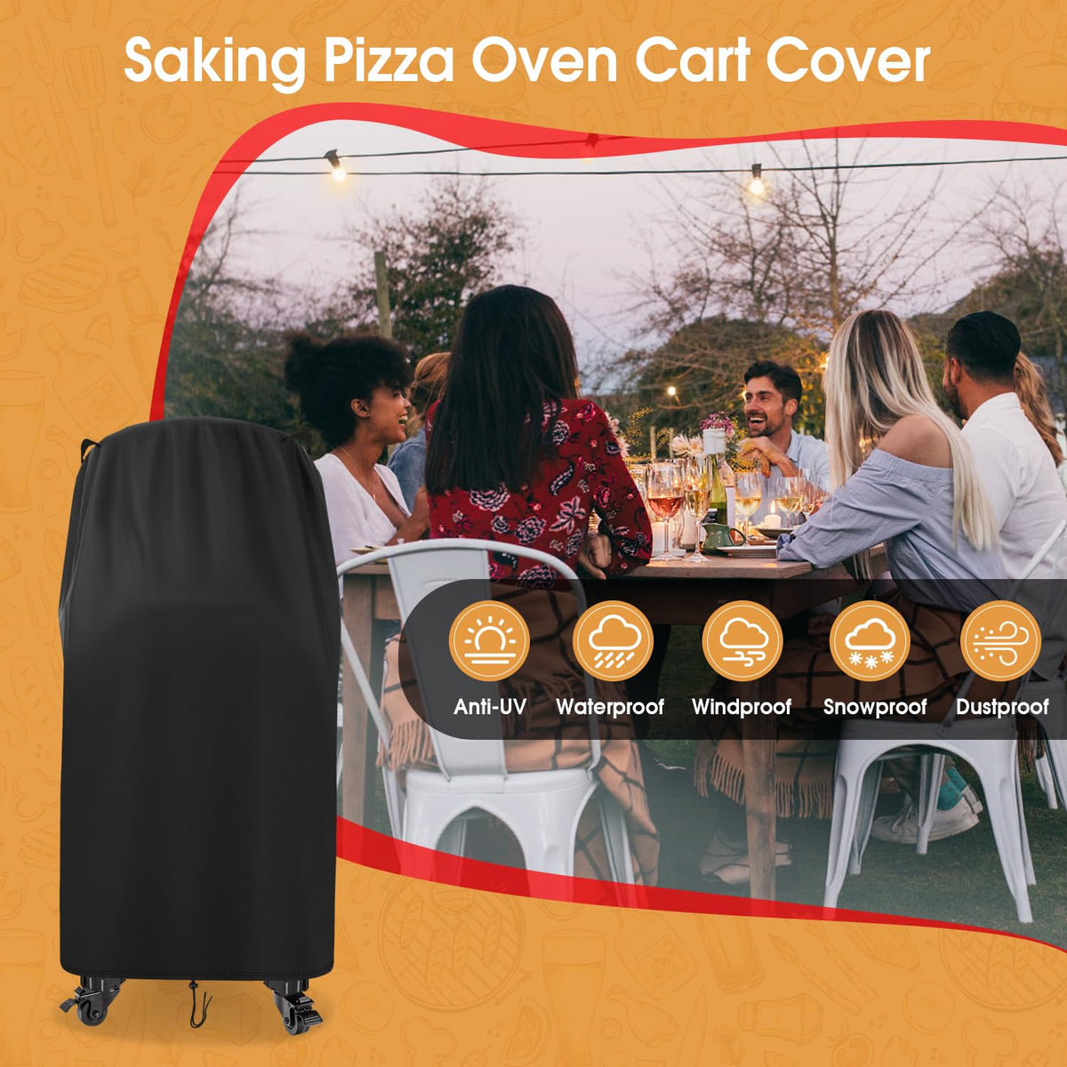 Saking UV fade-resistant fabric keeps your cart looking new.