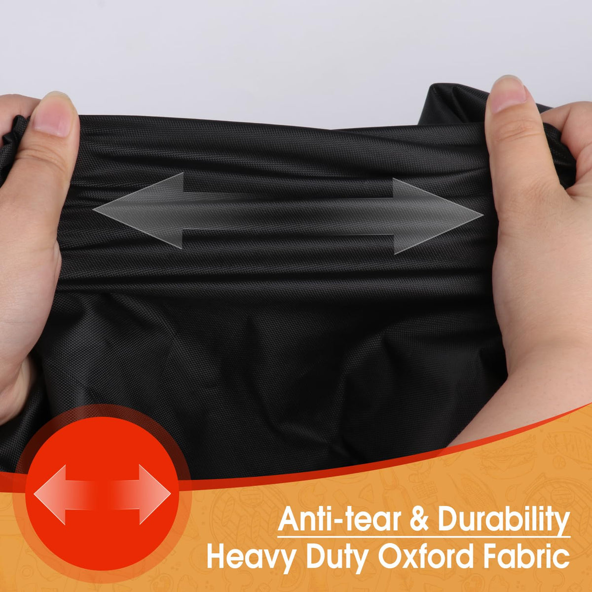 Saking windproof design with drawstring and leg buckles prevents shifting.