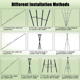 SAKOTE Garden Trellis supports roses, cucumbers, tomatoes for tidy vertical growth