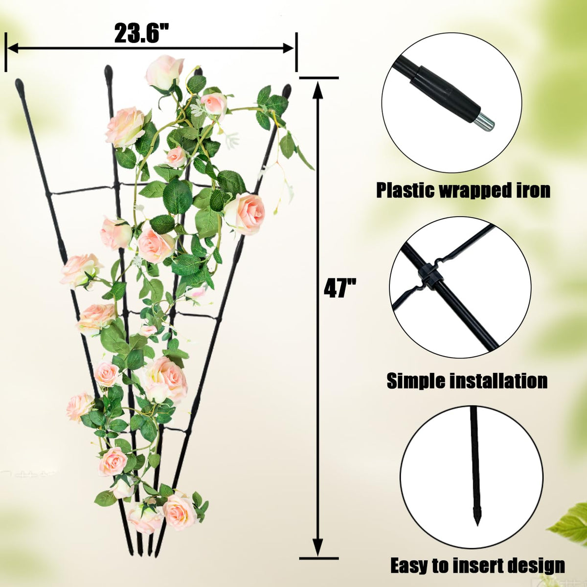SAKOTE Garden Trellis with rustproof coating withstands rainy days