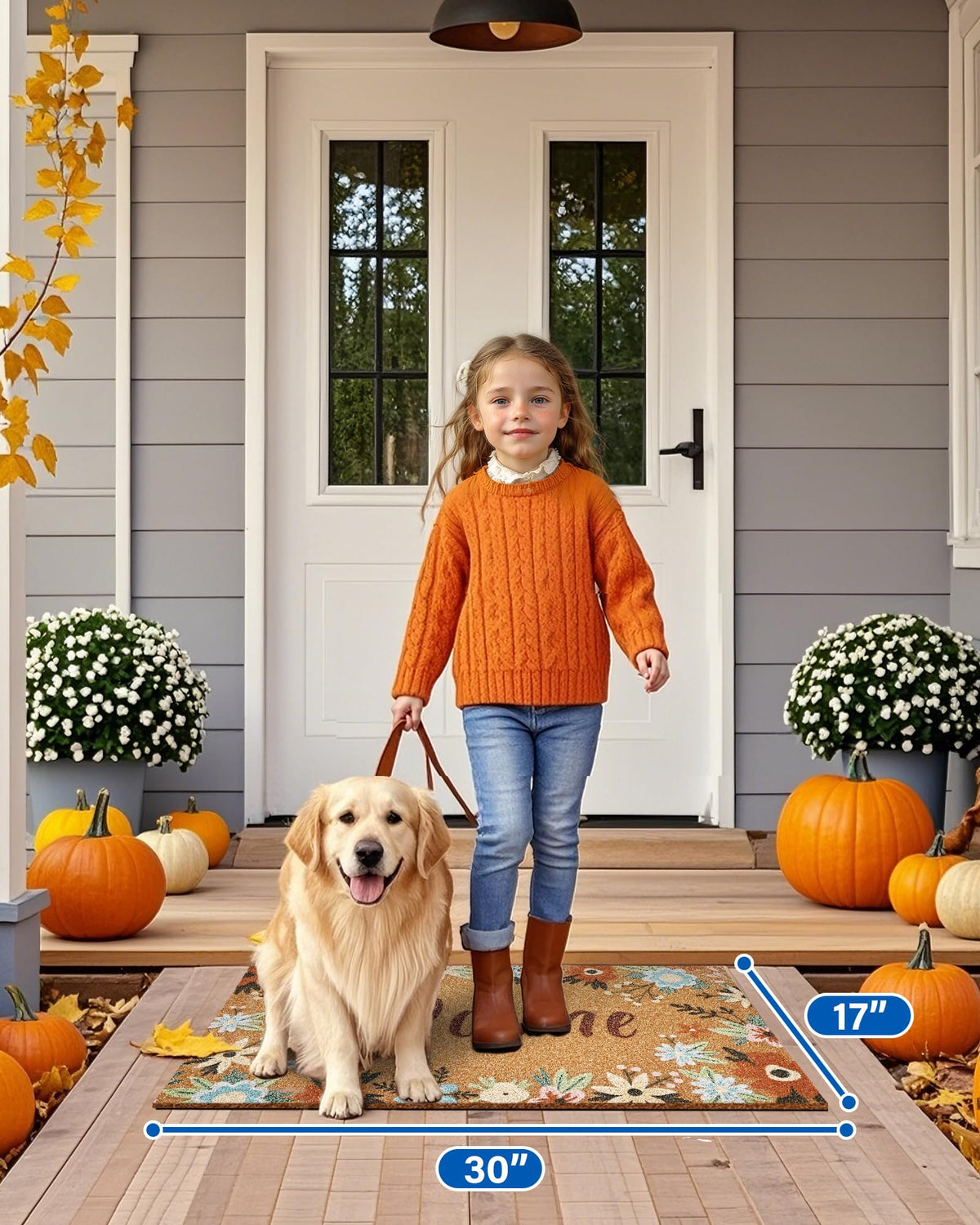 SAKSUN front porch mat helps protect floors during holidays