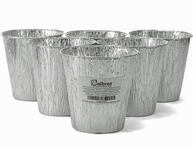 Salbree smoker bucket drip foil liner tray ready for quick cleanup after grilling